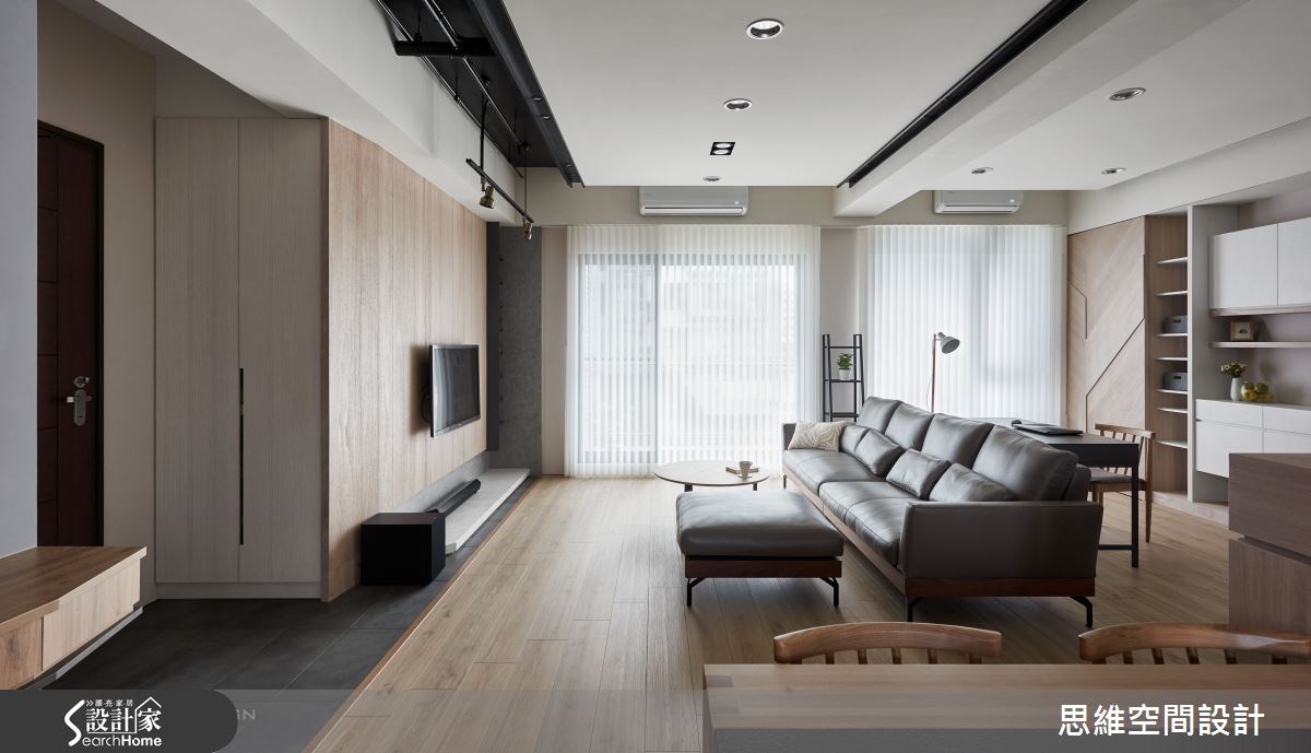 32坪新成屋(5年以下)＿簡約風玄關客廳案例圖片＿思維空間設計有限公司＿思維_30之3