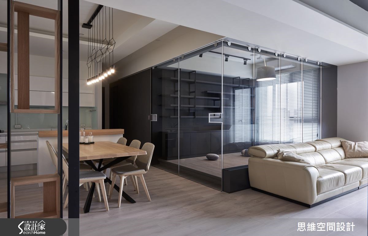 30坪新成屋(5年以下)＿現代風客廳餐廳工作區案例圖片＿思維空間設計有限公司＿思維_32之5