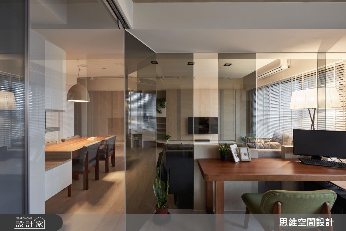 28坪新成屋(5年以下)＿現代風客廳餐廳書房案例圖片＿思維空間設計有限公司＿思維_35之18