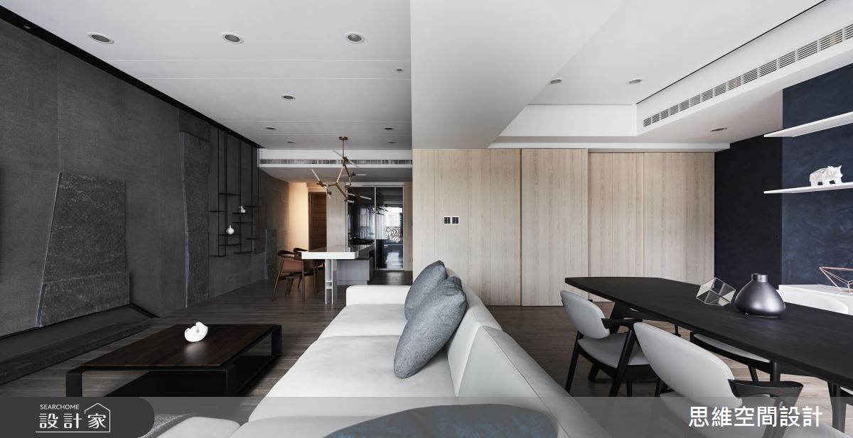 36坪新成屋(5年以下)＿現代風玄關客廳餐廳案例圖片＿思維空間設計有限公司＿思維_36之9