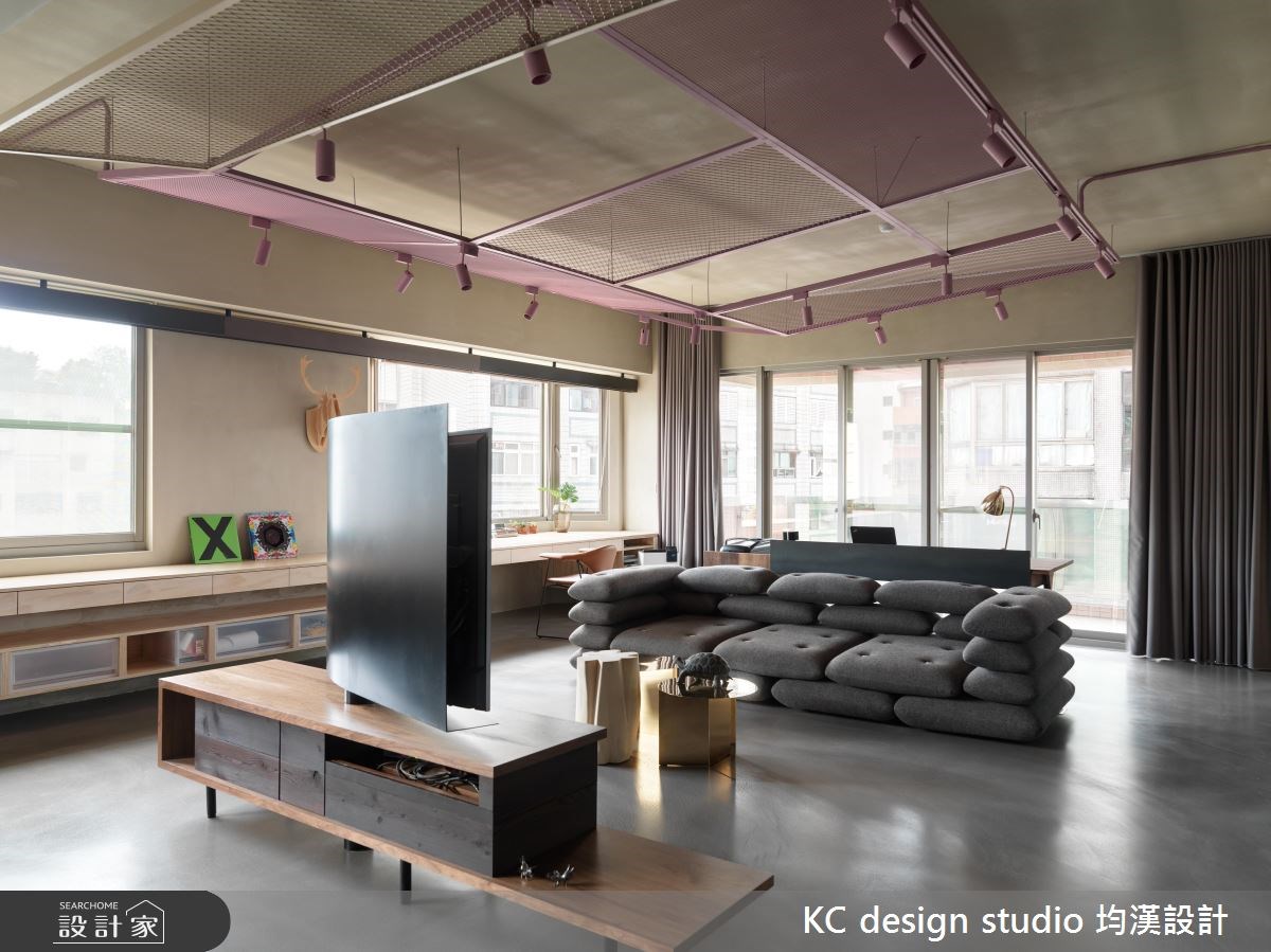 60坪老屋(16~30年)＿混搭風客廳工作區案例圖片＿KC design studio 均漢設計＿KC_19松智花宅之2