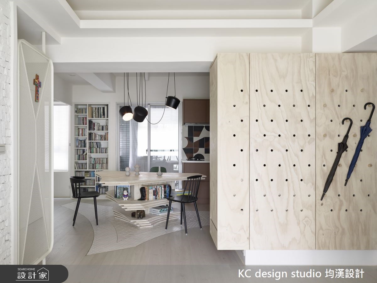 21坪中古屋(5~15年)＿北歐風玄關客廳案例圖片＿KC design studio 均漢設計＿KC_21淡水張宅之2