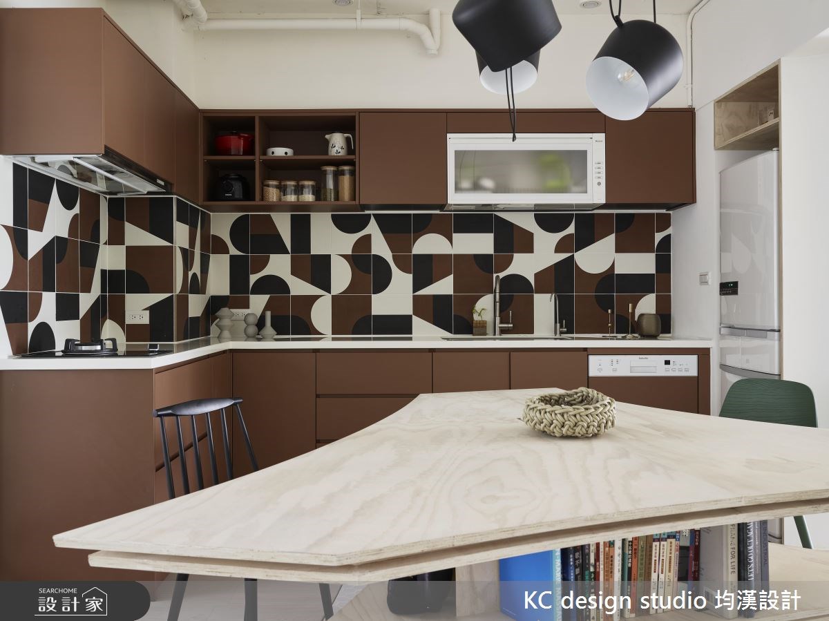 21坪中古屋(5~15年)＿北歐風餐廳廚房案例圖片＿KC design studio 均漢設計＿KC_21淡水張宅之4