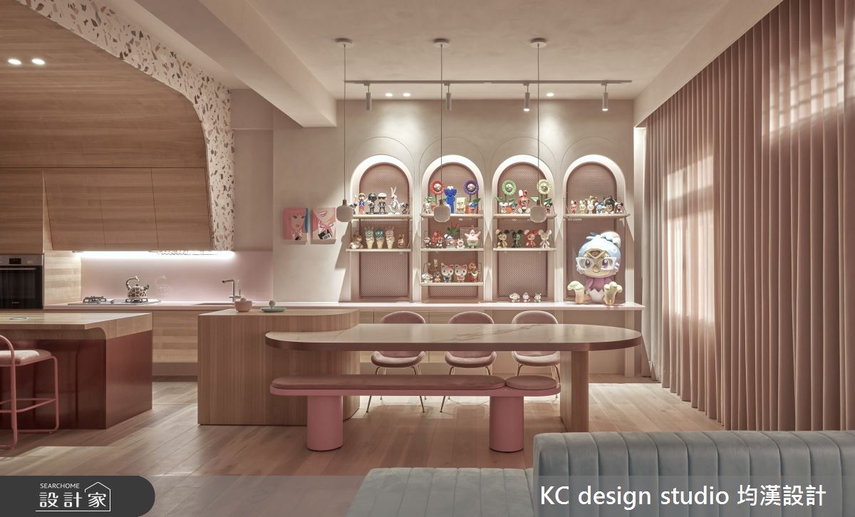 新成屋(5年以下)＿奢華風餐廳案例圖片＿KC design studio 均漢設計＿KC_32粉紅貓屋之7