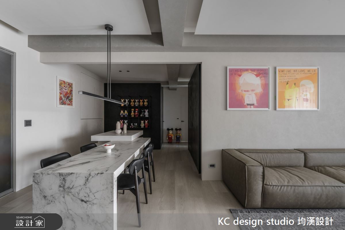 32坪新成屋(5年以下)＿簡約風客廳餐廳吧檯中島案例圖片＿KC design studio 均漢設計＿KC_44台中何宅之5