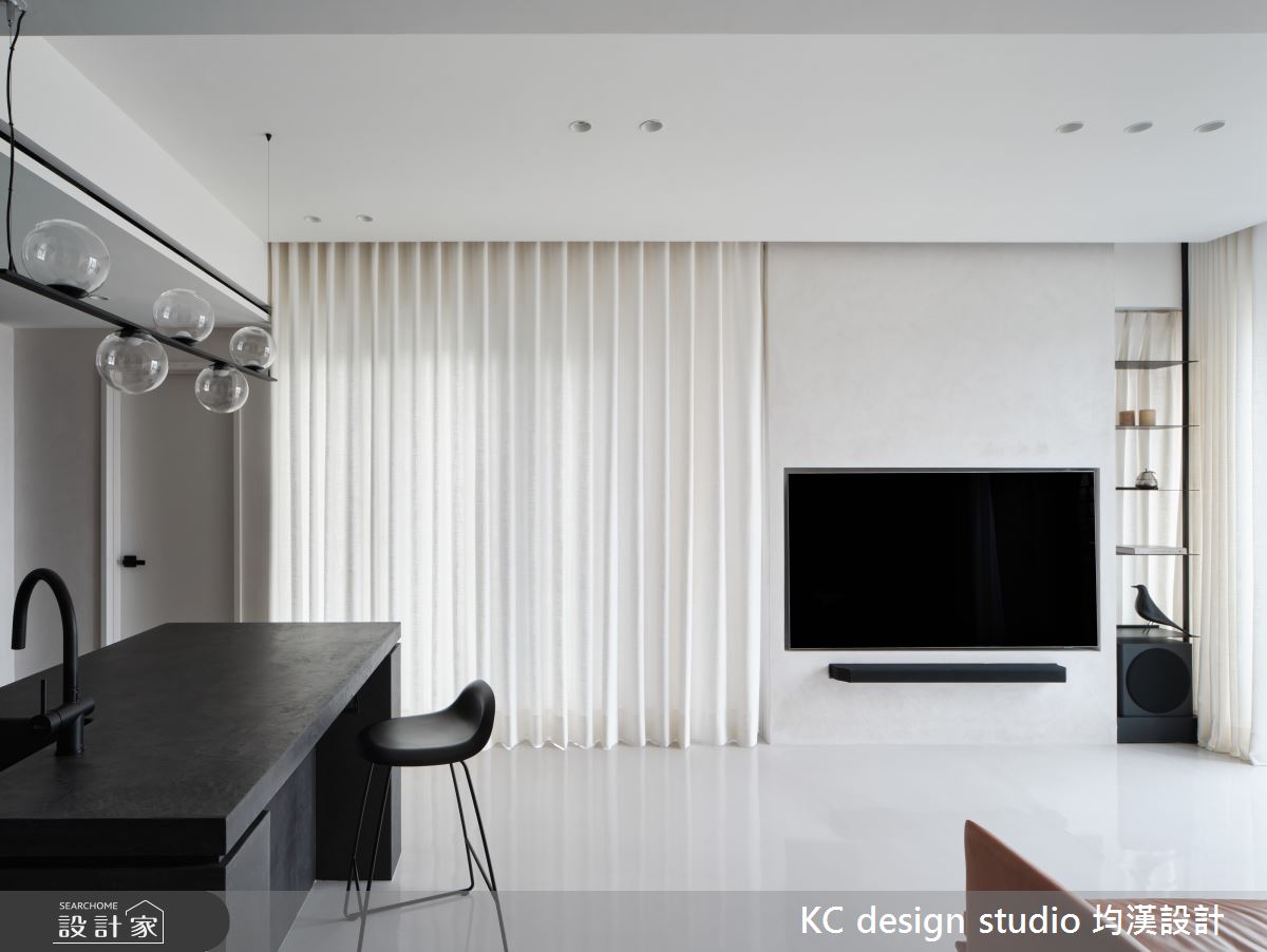 22坪毛胚屋＿現代風客廳吧檯中島案例圖片＿KC design studio 均漢設計＿KC_51民權游宅之9