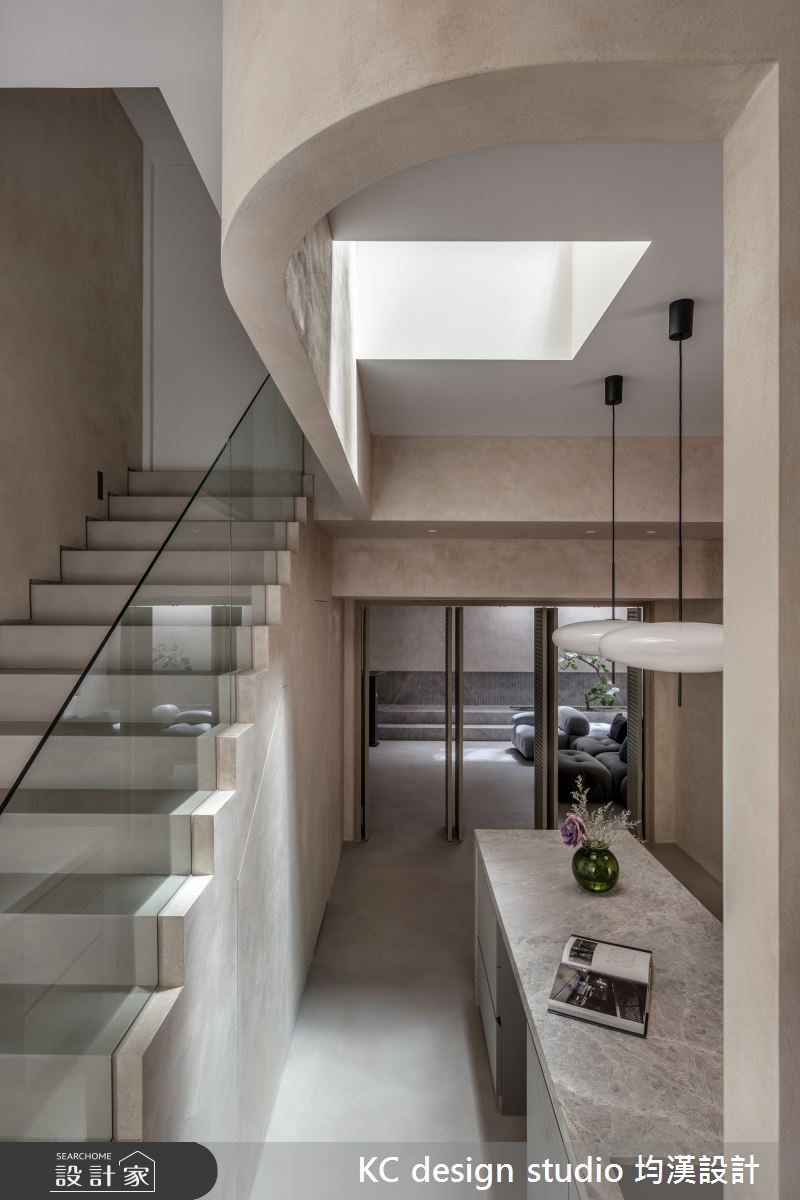 100坪新古屋(10年以下)＿現代風餐廳樓梯案例圖片＿KC design studio 均漢設計＿KC_65新竹呂宅之19