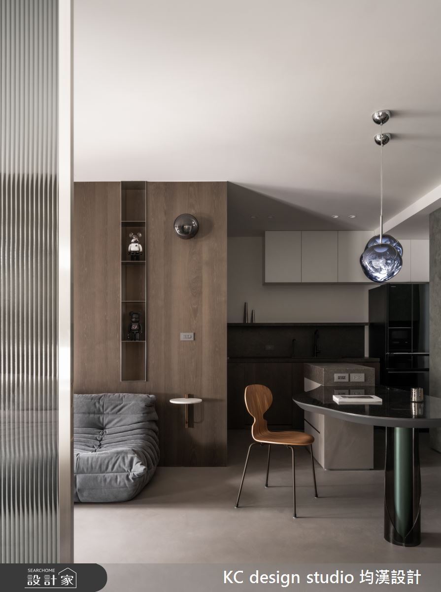 17坪預售屋＿混搭風客廳餐廳廚房中島案例圖片＿KC design studio 均漢設計＿KC_66新莊楊宅之2