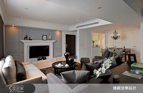 45坪老屋(16~30年)＿新古典玄關客廳餐廳案例圖片＿境觀空間設計＿境觀_02之1