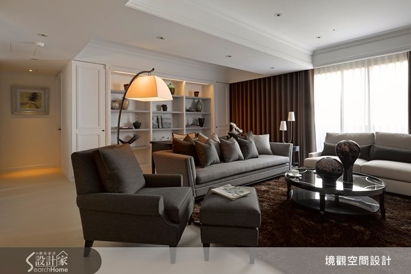 45坪老屋(16~30年)＿新古典客廳案例圖片＿境觀空間設計＿境觀_02之3