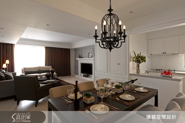 45坪老屋(16~30年)＿新古典客廳餐廳廚房案例圖片＿境觀空間設計＿境觀_02之7