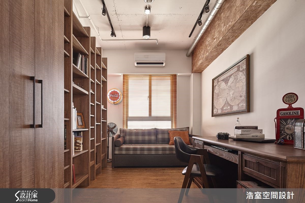 25坪新成屋(5年以下)＿工業風書房案例圖片＿浩室設計＿浩室_15之14