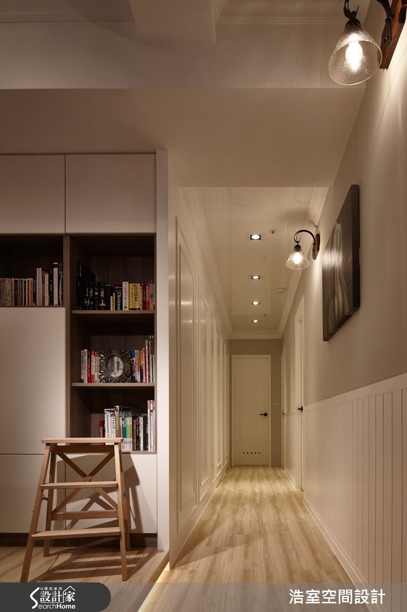35坪新成屋(5年以下)＿北歐風書房走廊案例圖片＿浩室設計＿浩室_純白境界 白色領域之12