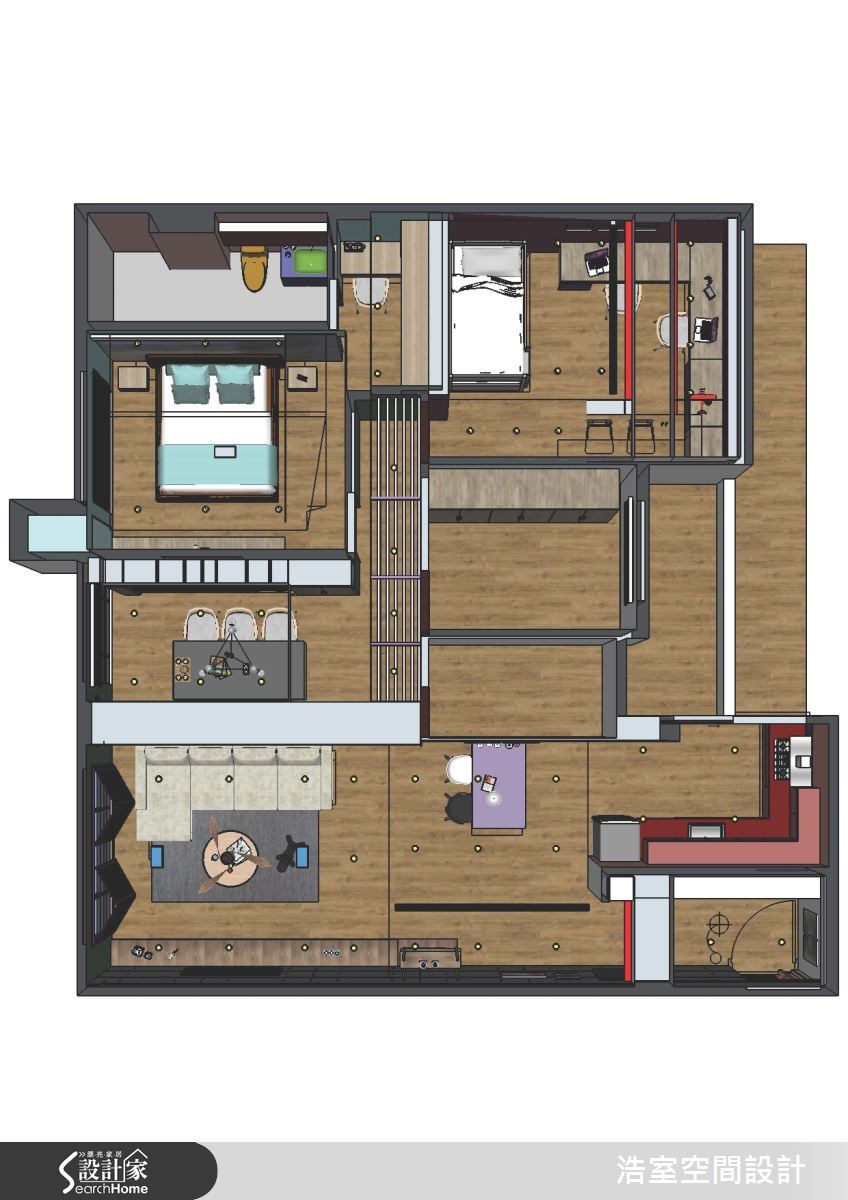 40坪新成屋(5年以下)＿北歐風案例圖片＿浩室設計＿浩室_光影‧魅麗之14