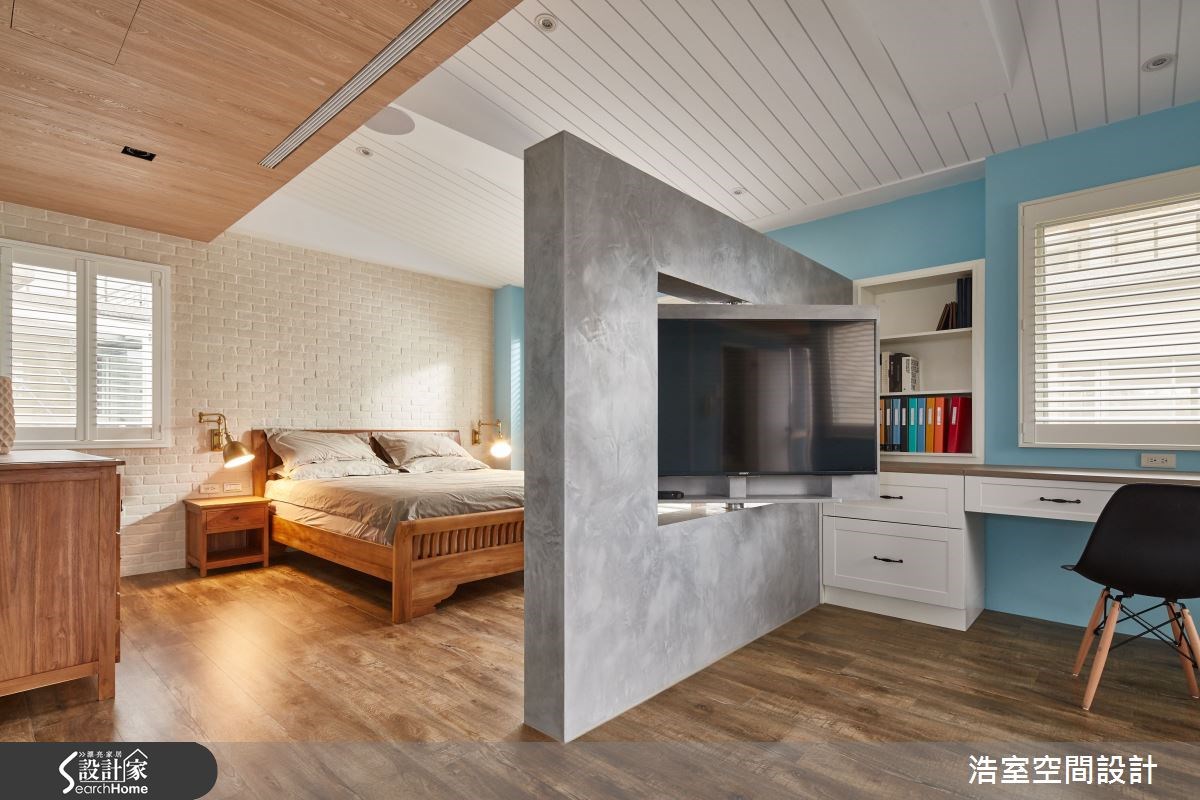 160坪新成屋(5年以下)＿混搭風臥室案例圖片＿浩室設計＿浩室_衝突二元論之16