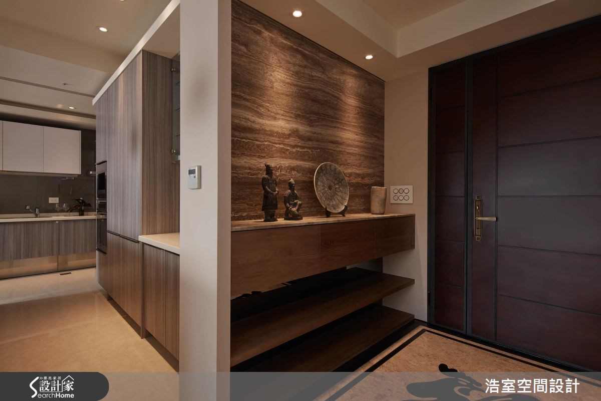 85坪新成屋(5年以下)＿休閒風玄關案例圖片＿浩室設計＿浩室_氣勢天成之1