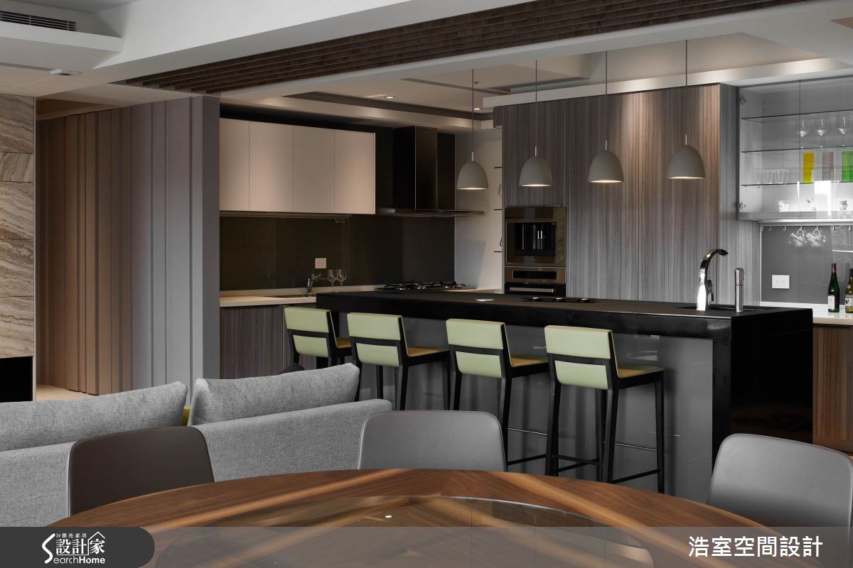 85坪新成屋(5年以下)＿休閒風廚房吧檯案例圖片＿浩室設計＿浩室_氣勢天成之9
