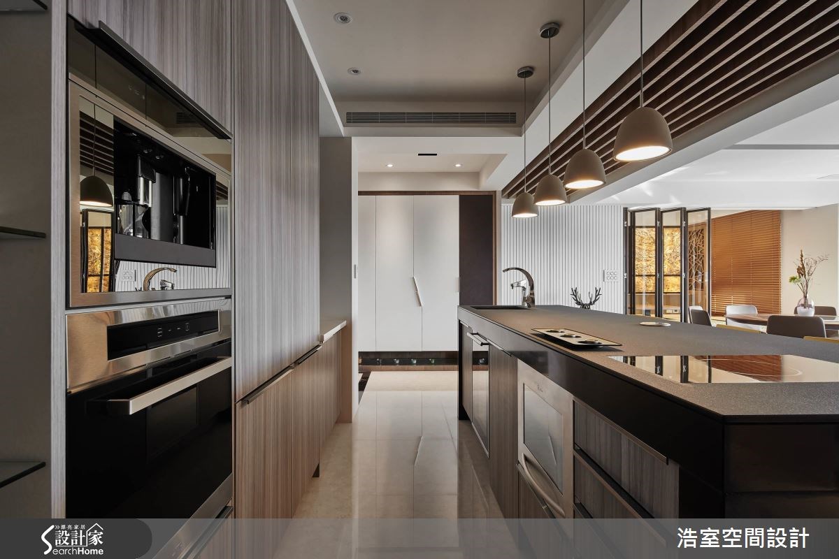 85坪新成屋(5年以下)＿休閒風玄關廚房吧檯案例圖片＿浩室設計＿浩室_氣勢天成之10