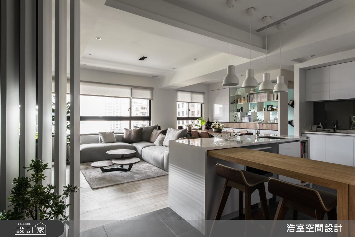 35坪新成屋(5年以下)＿北歐風客廳餐廳中島案例圖片＿浩室設計＿浩室_27之2