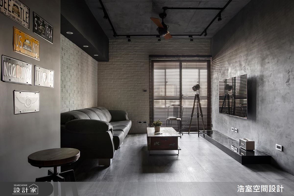 28坪老屋(16~30年)＿工業風客廳案例圖片＿浩室設計＿浩室_隨性深度之1