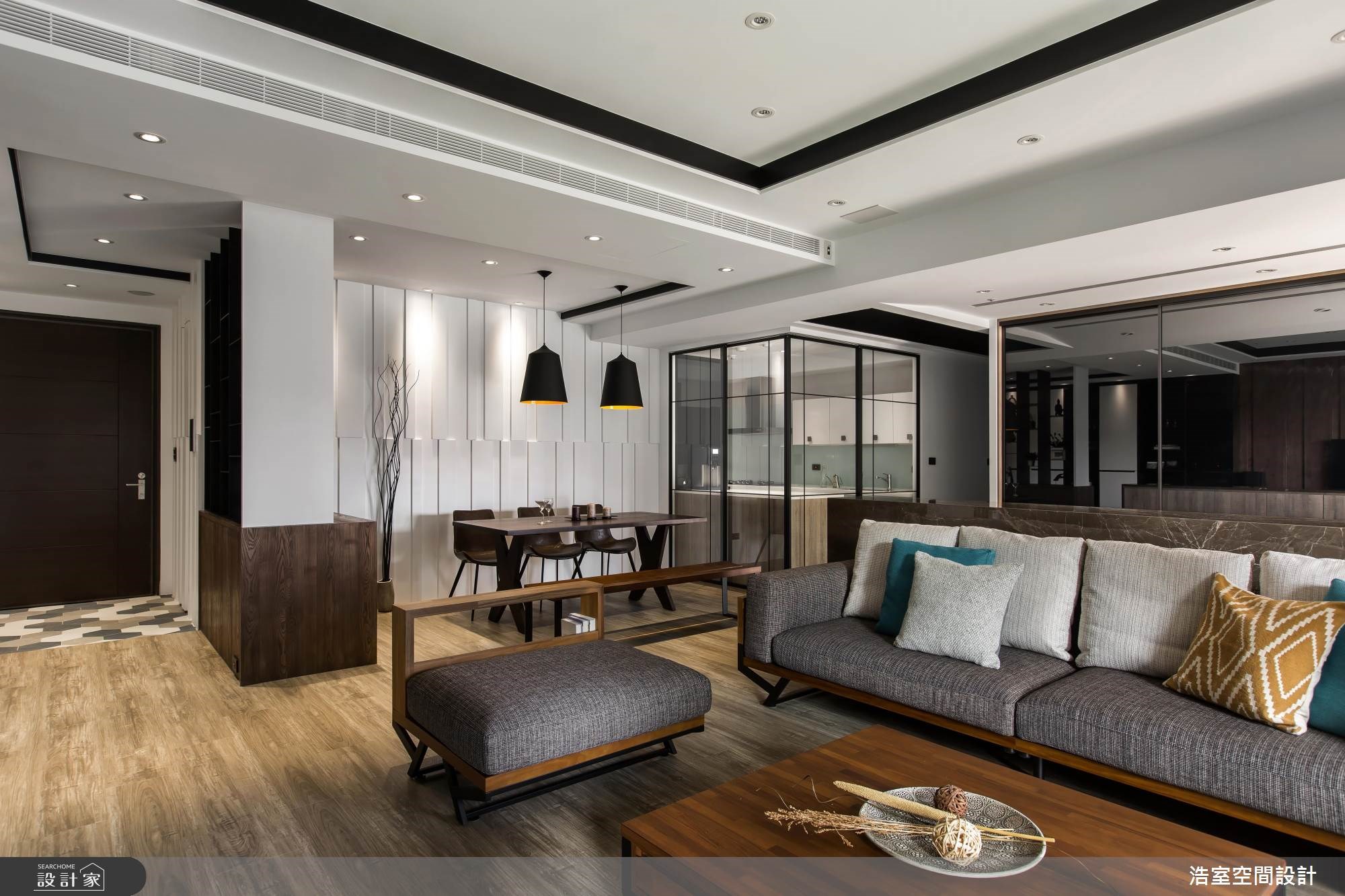 80坪新成屋(5年以下)＿北歐風玄關客廳餐廳案例圖片＿浩室設計＿浩室_30之2