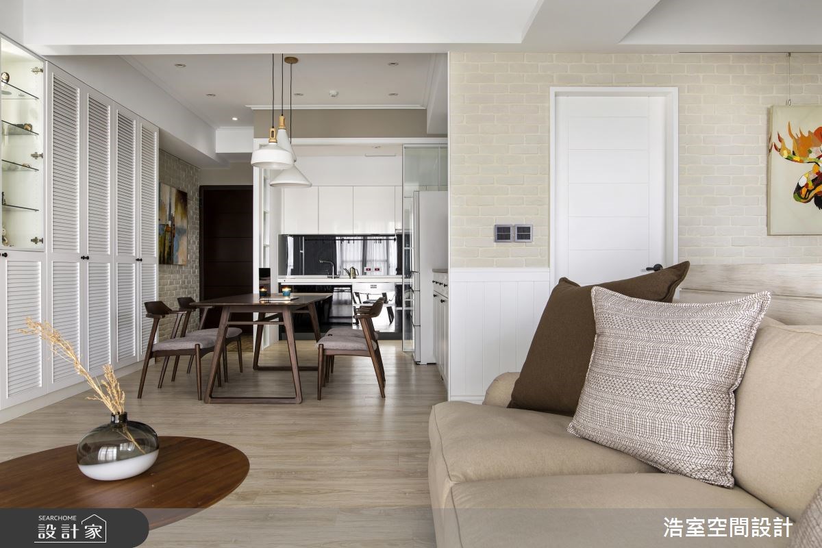 60坪新成屋(5年以下)＿美式風客廳餐廳案例圖片＿浩室設計＿浩室_家溫之5