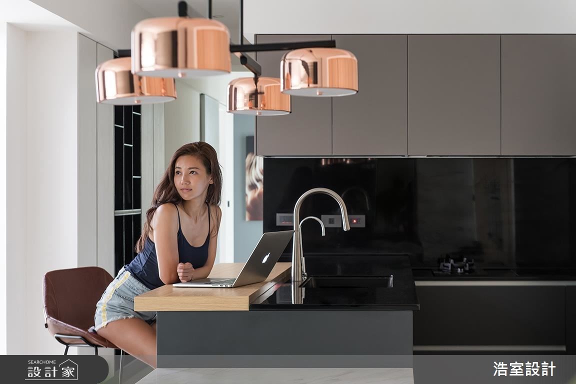 50坪新成屋(5年以下)＿現代風吧檯工作區案例圖片＿浩室設計＿浩室_身段之19