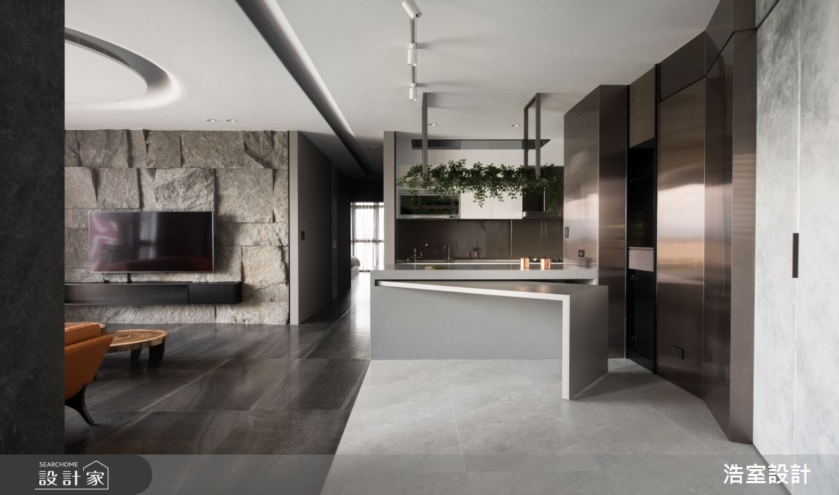 60坪新成屋(5年以下)＿現代風吧檯案例圖片＿浩室設計＿浩室_釷星的光澤之2