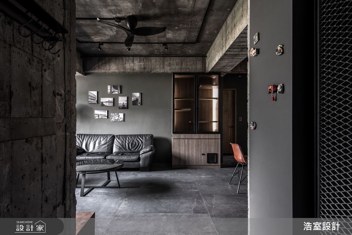 35坪新成屋(5年以下)＿工業風客廳案例圖片＿浩室設計＿浩室_裸妝之4
