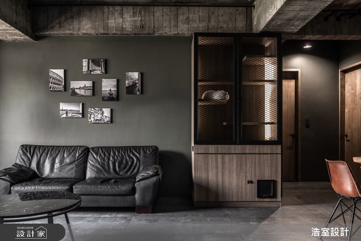 35坪新成屋(5年以下)＿工業風客廳案例圖片＿浩室設計＿浩室_裸妝之3