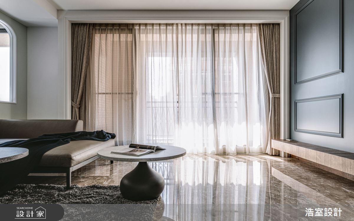 45坪中古屋(5~15年)＿混搭風客廳案例圖片＿浩室設計＿浩室_延攬光影之5