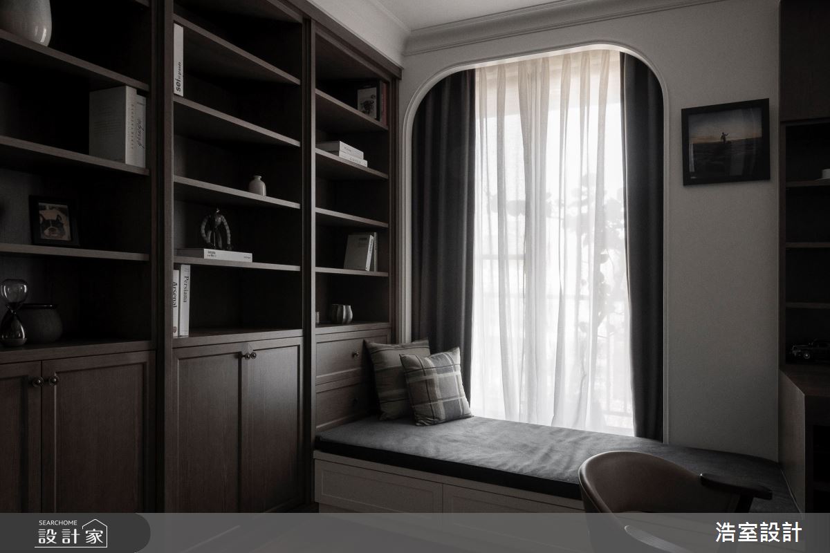 45坪新成屋(5年以下)＿美式風書房臥榻案例圖片＿浩室設計＿浩室_凡賽斯之11