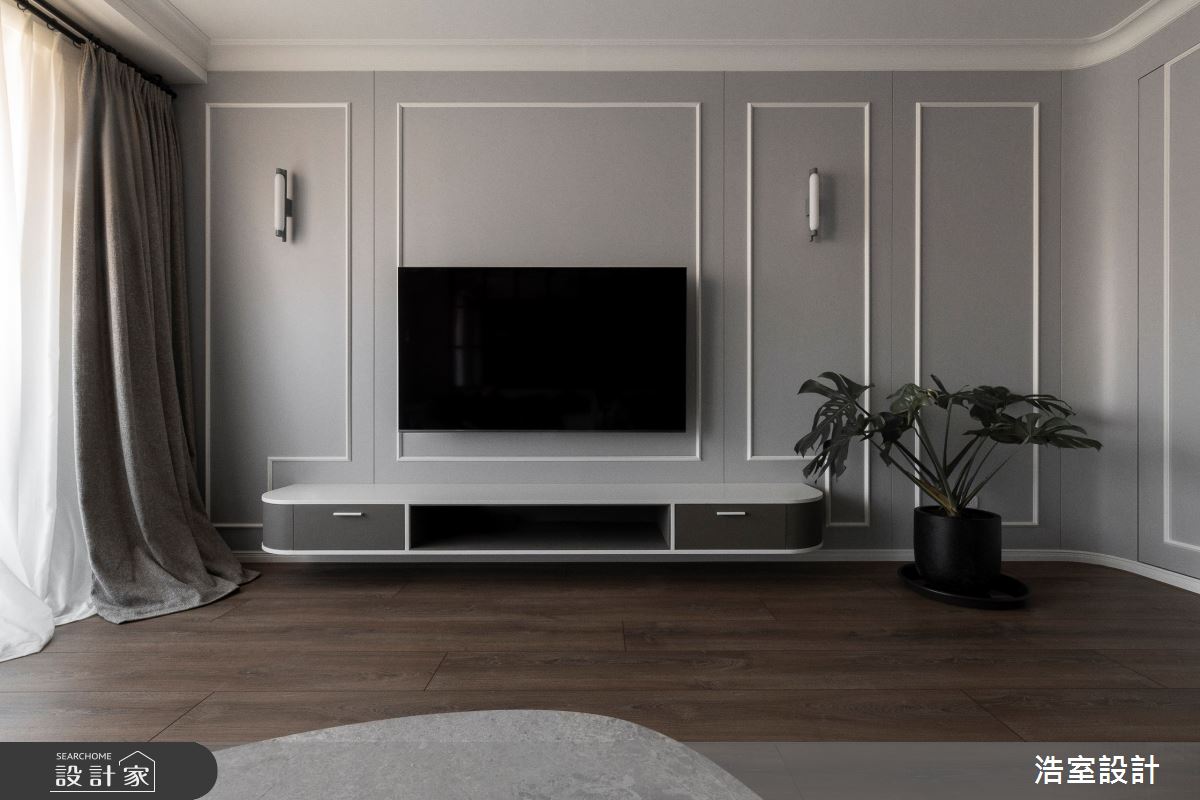 45坪新成屋(5年以下)＿美式風客廳案例圖片＿浩室設計＿浩室_凡賽斯之7