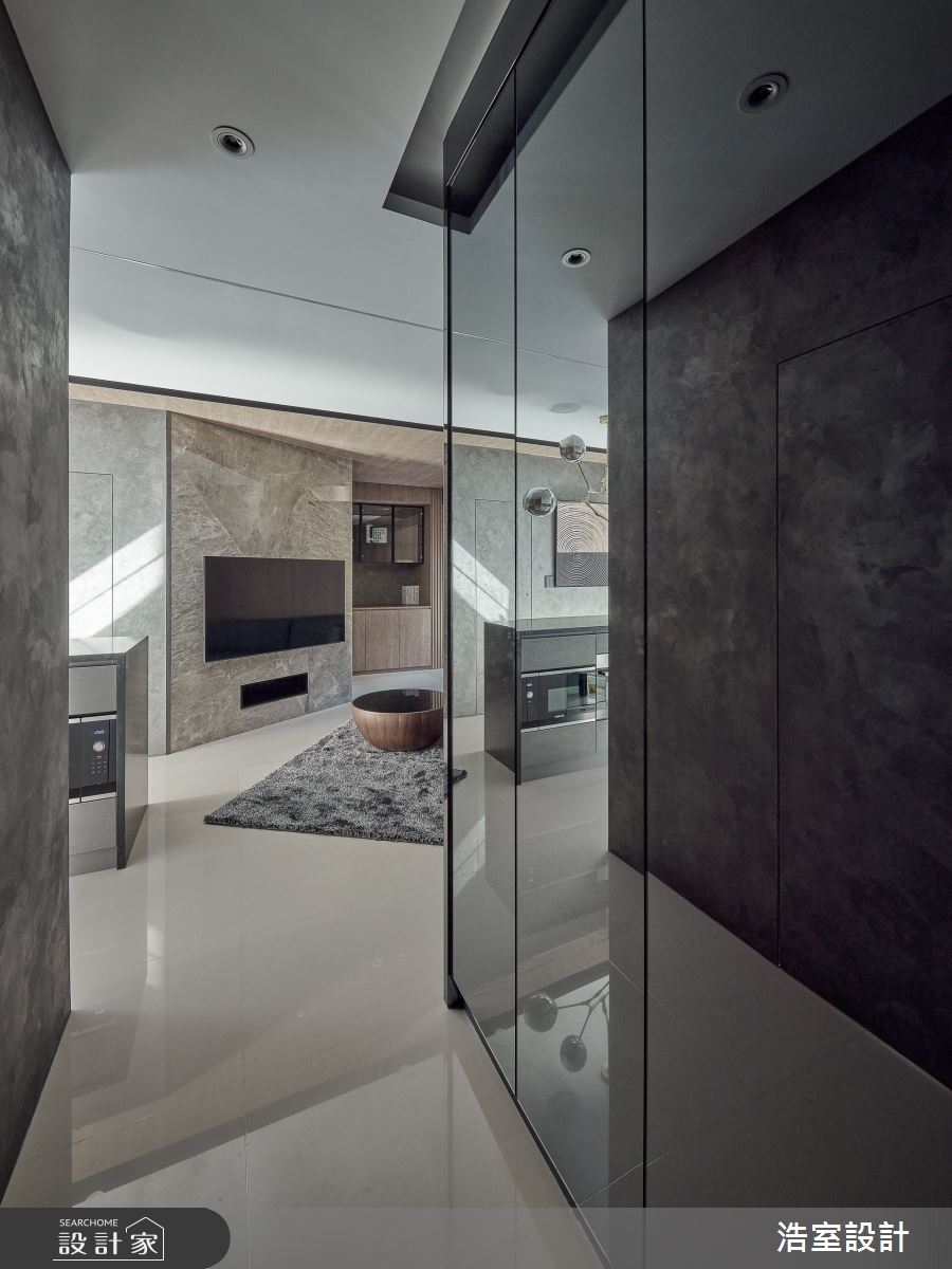 18坪新成屋(5年以下)＿現代風玄關案例圖片＿浩室設計＿浩室_褪盡鉛華之1