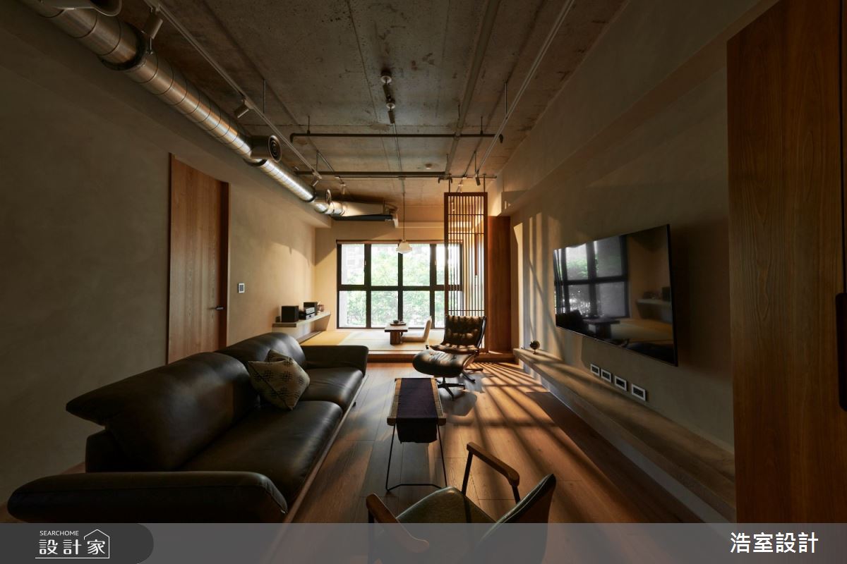 25坪新成屋(5年以下)＿人文禪風客廳案例圖片＿浩室設計＿浩室_韶光1960之2