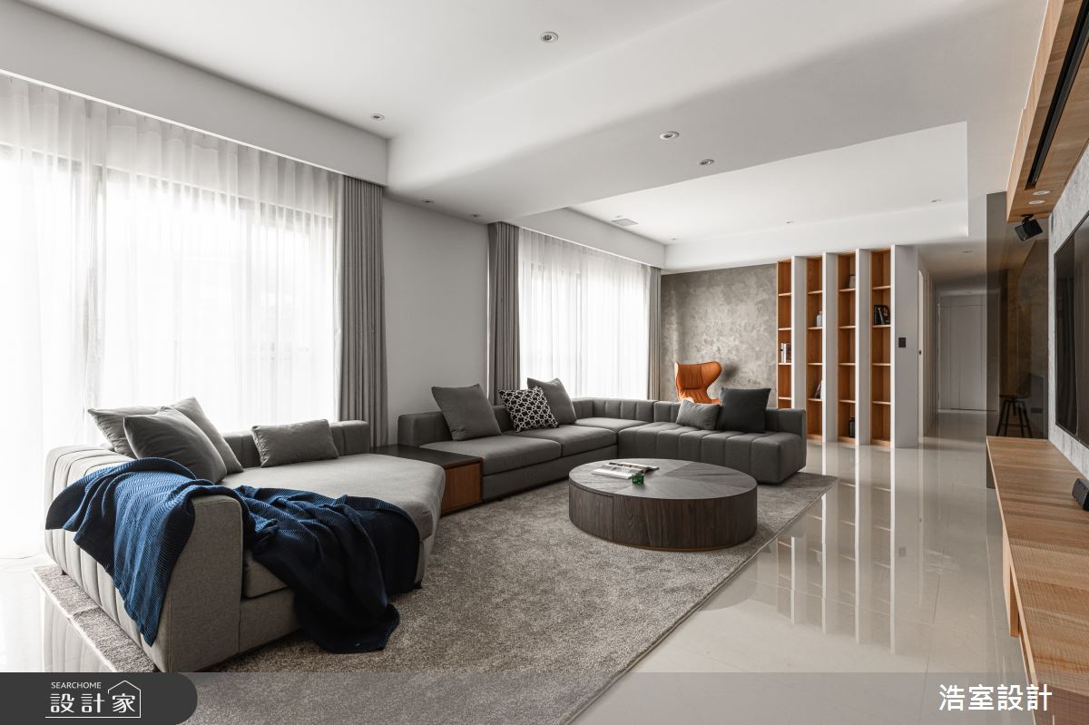 85坪新成屋(5年以下)＿混搭風客廳案例圖片＿浩室設計＿浩室_大境之7