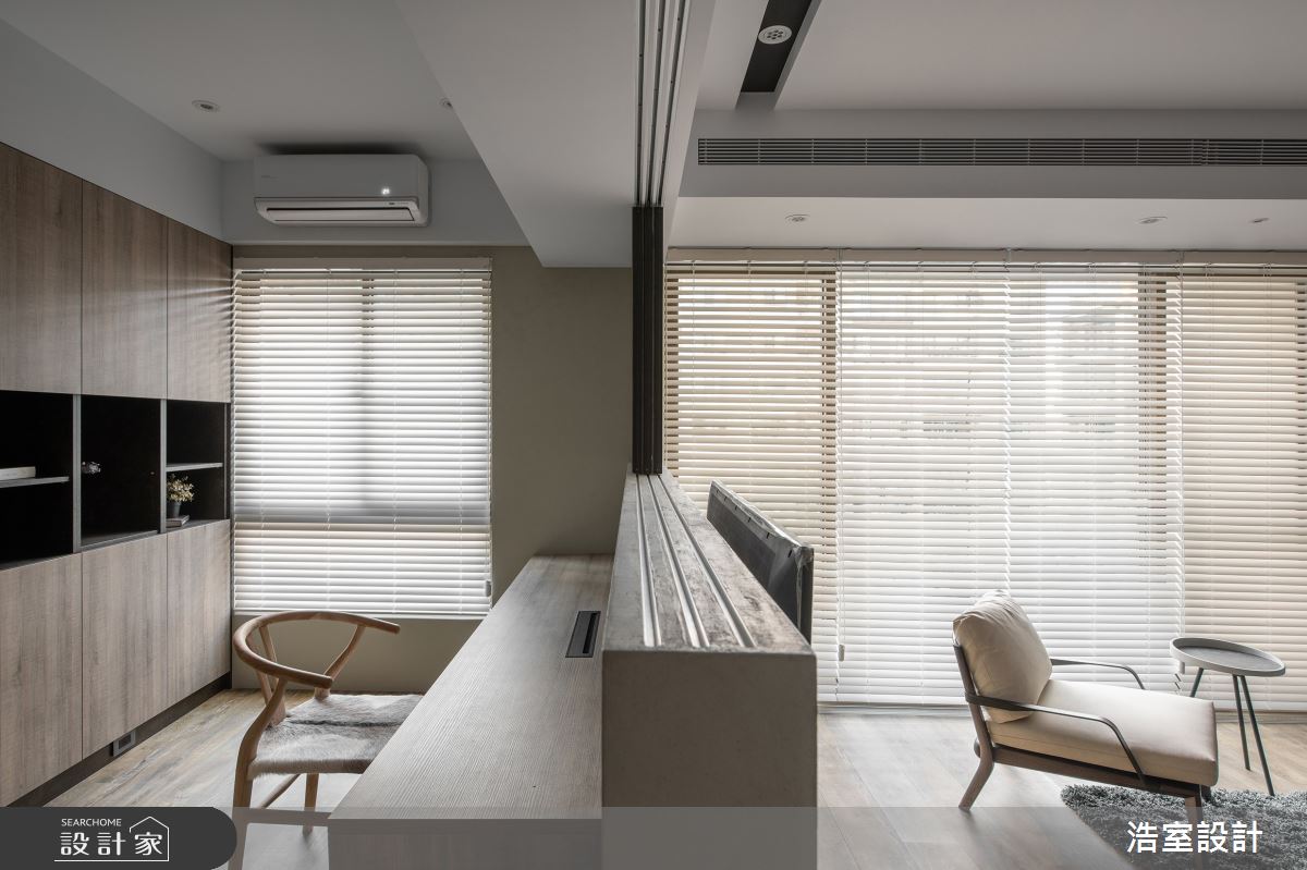 40坪新成屋(5年以下)＿混搭風客廳工作區案例圖片＿浩室設計＿浩室_摺之12