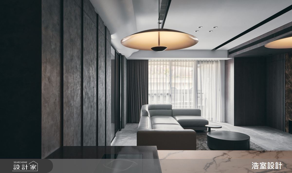 35坪新成屋(5年以下)＿飯店風客廳吧檯案例圖片＿浩室設計＿浩室_旅人 .long stay之4