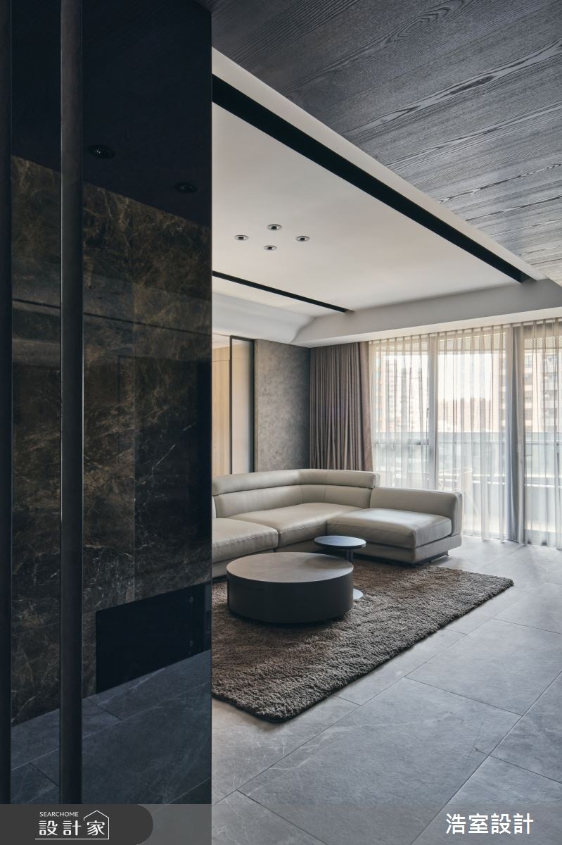 35坪新成屋(5年以下)＿飯店風客廳案例圖片＿浩室設計＿浩室_旅人 .long stay之2