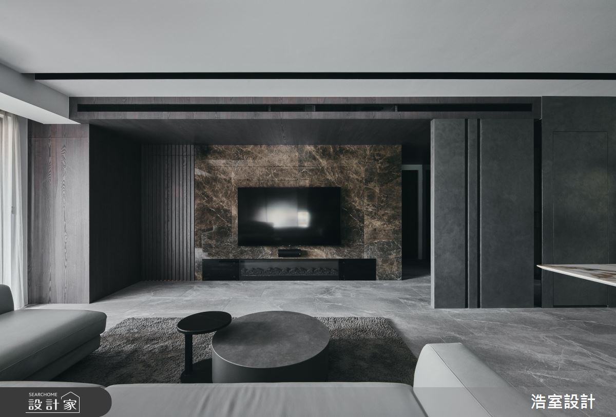 35坪新成屋(5年以下)＿飯店風客廳案例圖片＿浩室設計＿浩室_旅人 .long stay之5