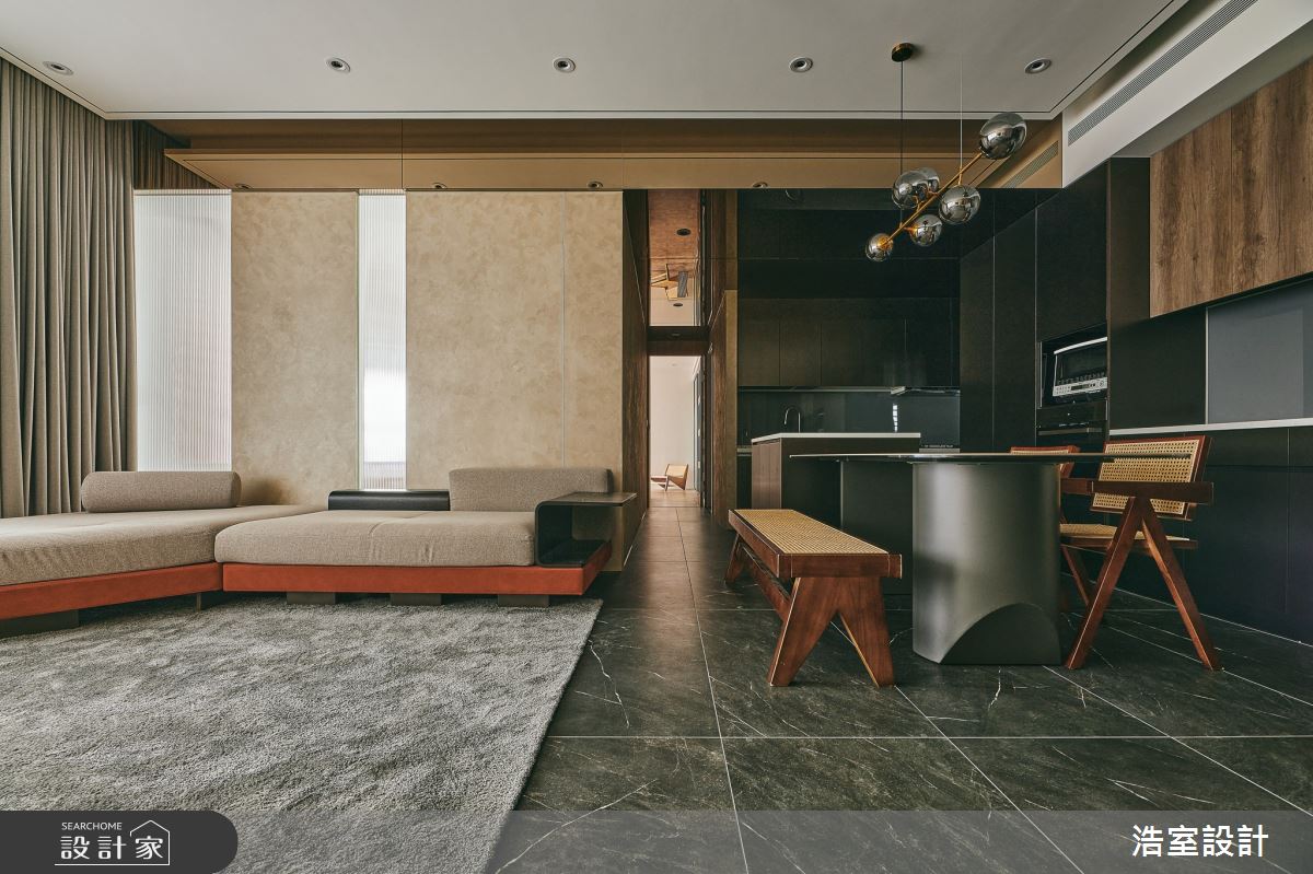 40坪新成屋(5年以下)＿新中式風客廳餐廳案例圖片＿浩室設計＿浩室_60之4