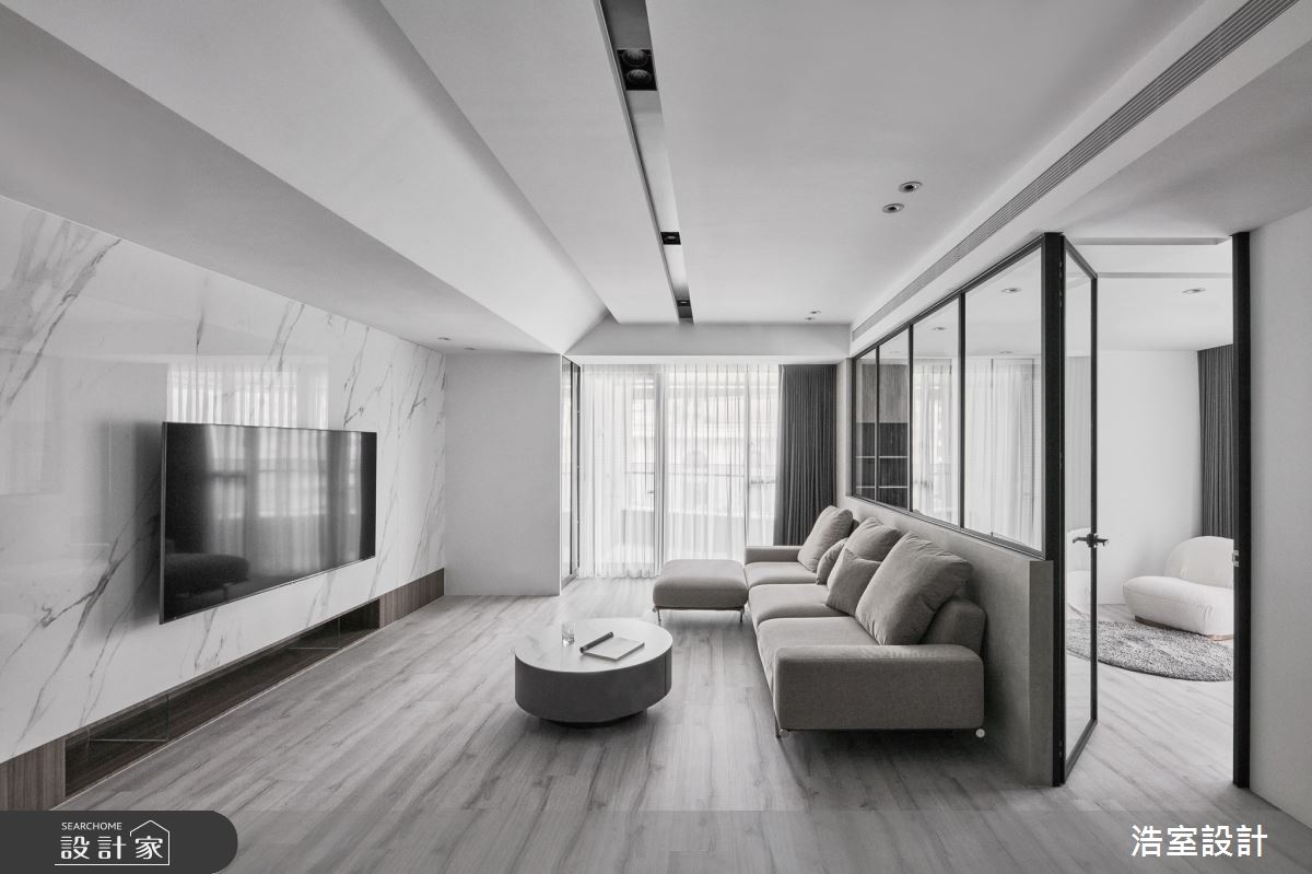 35坪新成屋(5年以下)＿現代風客廳案例圖片＿浩室設計＿浩室_清潤墨逸之2