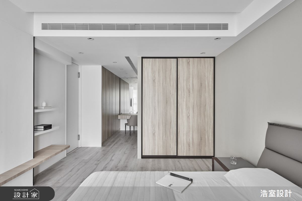 35坪新成屋(5年以下)＿現代風臥室案例圖片＿浩室設計＿浩室_清潤墨逸之15