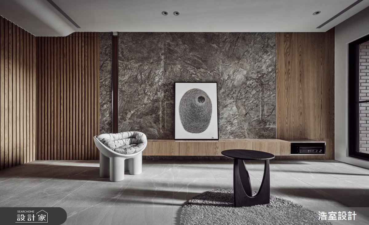 40坪毛胚屋＿混搭風客廳案例圖片＿浩室設計＿浩室_中悅。年輪之8