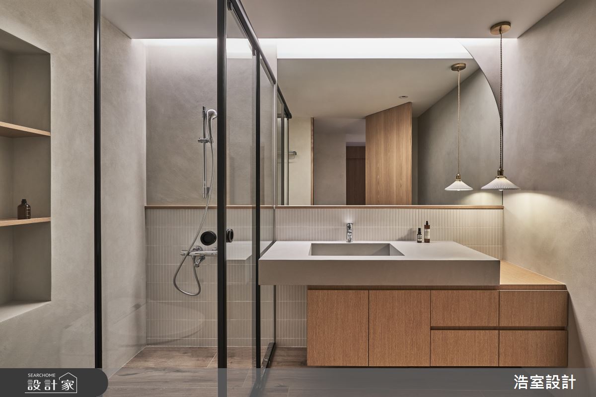 80坪新成屋(5年以下)＿日式無印風浴室案例圖片＿浩室設計＿浩室_寯永日月之19