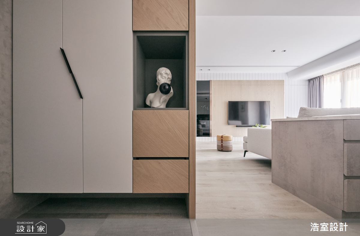 32坪新成屋(5年以下)＿簡約風玄關案例圖片＿浩室設計＿浩室_微醺之1