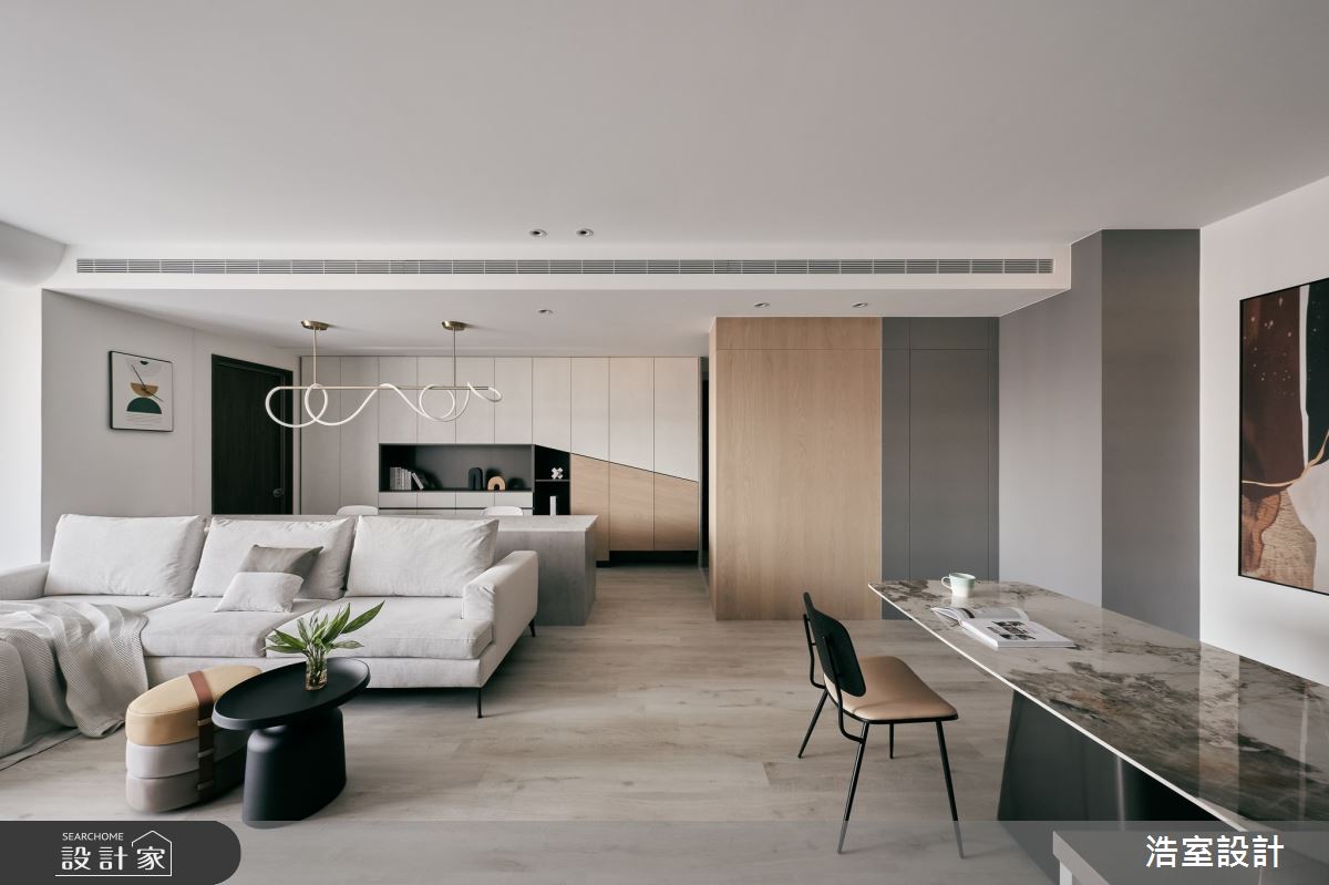 32坪新成屋(5年以下)＿簡約風客廳案例圖片＿浩室設計＿浩室_微醺之4