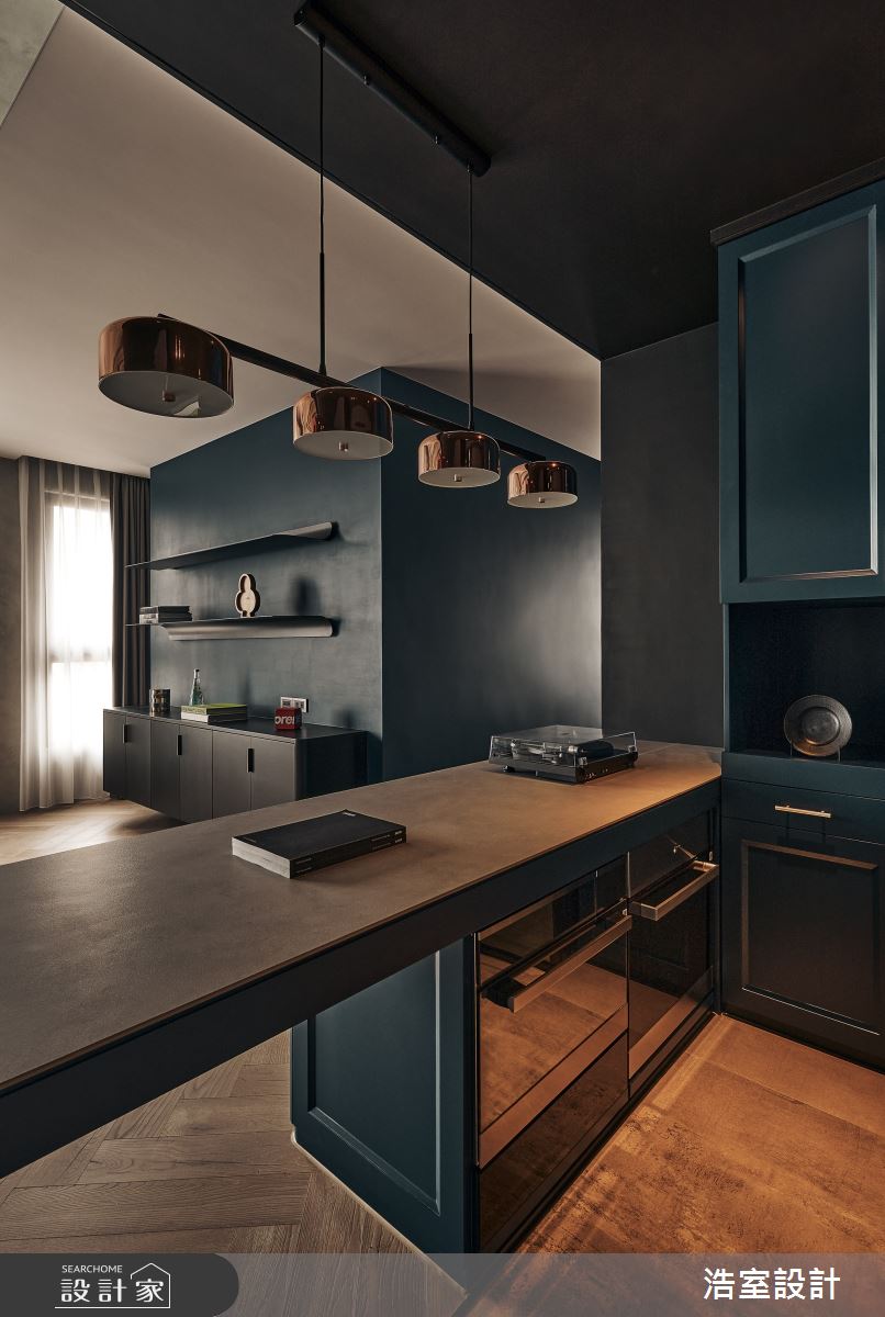 22坪新成屋(5年以下)＿混搭風餐廳廚房書房工作區中島案例圖片＿浩室設計＿浩室_日與地的相對運動之8