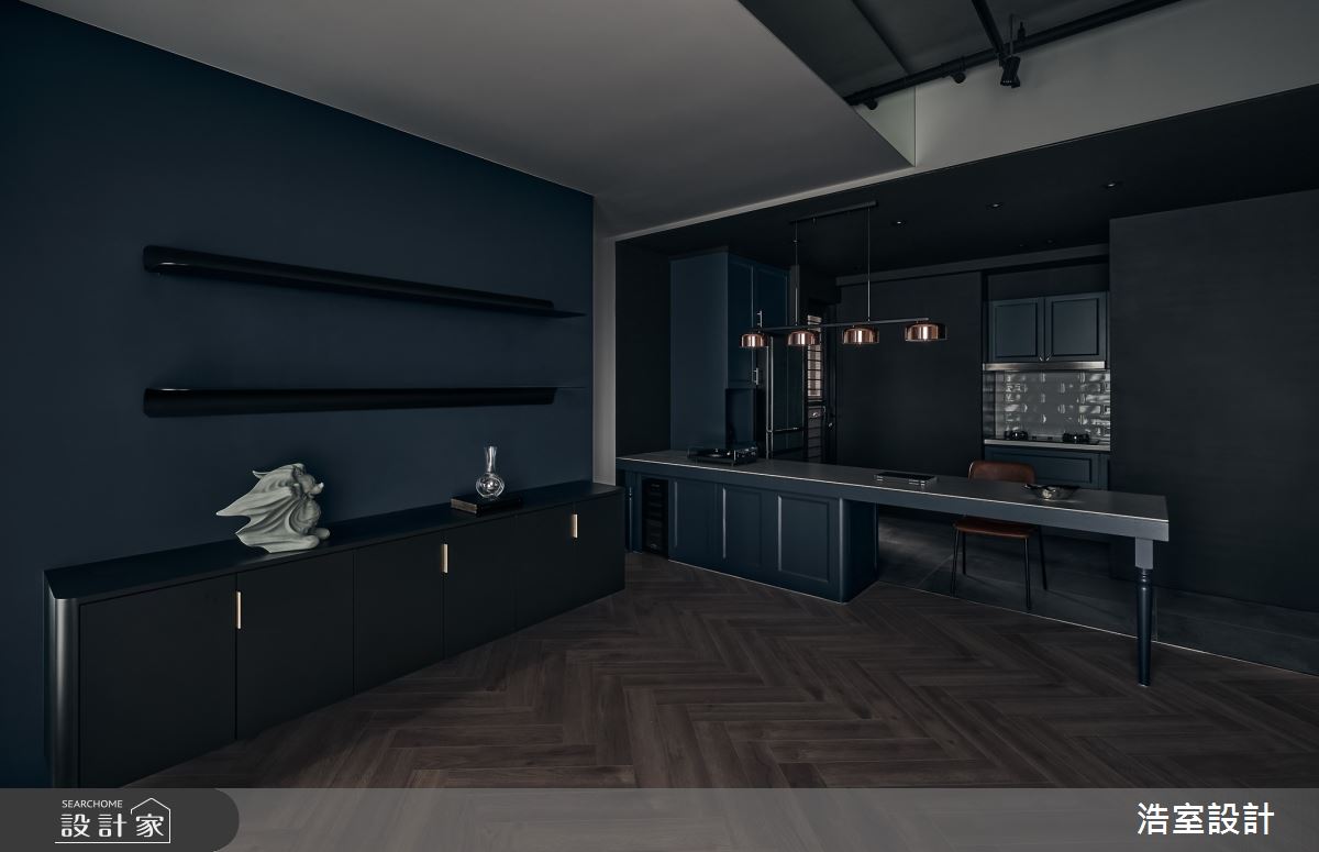 22坪新成屋(5年以下)＿混搭風餐廳廚房書房工作區案例圖片＿浩室設計＿浩室_日與地的相對運動之11