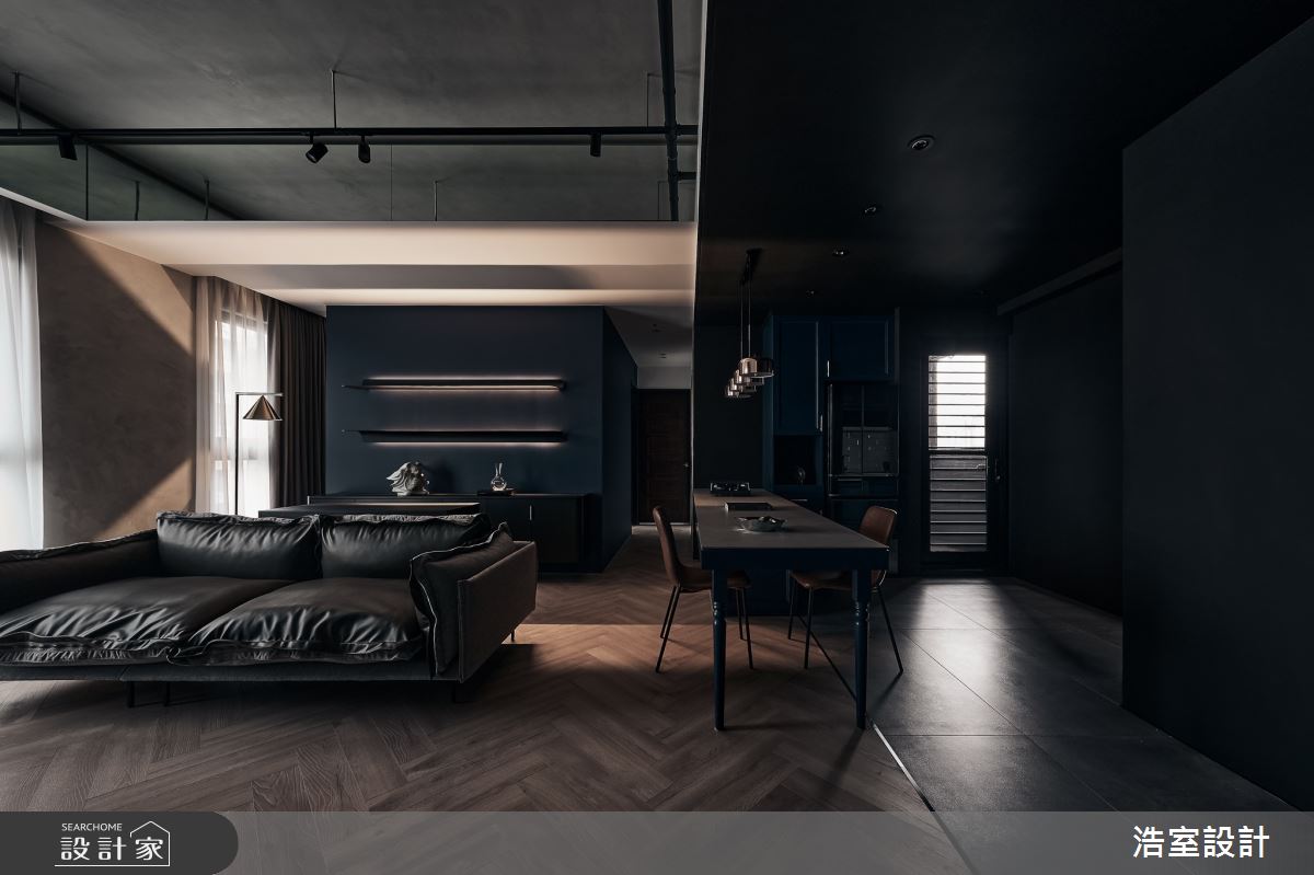 22坪新成屋(5年以下)＿混搭風客廳餐廳廚房書房工作區案例圖片＿浩室設計＿浩室_日與地的相對運動之10